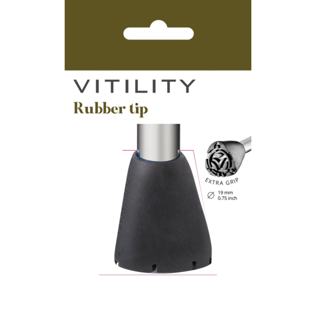 Rubberdop voor wandelstok 1 Stuks