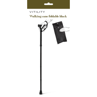 Vitility Wandelstok opvouwbaar zwart 1 Stuks