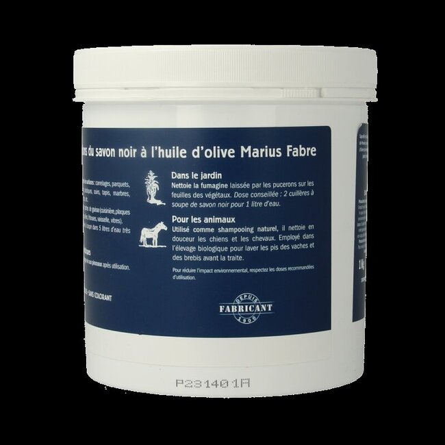 Marius Fabre Savon noir lavoir zwarte zeep pot 1 Kilogram