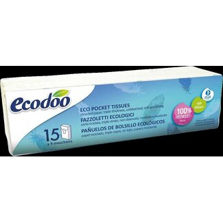 Ecodoo Tissues/zakdoekjes bio 15 Stuks