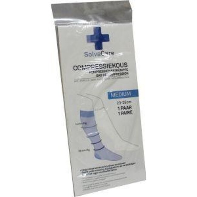 Compressiekous wit M 23 - 26 cm 1 Paar