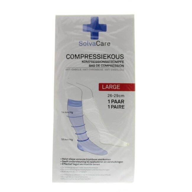 Compressiekous wit L 26 - 29 cm 1 Paar