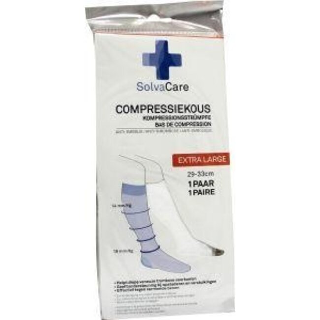 Compressiekous wit XL 29 - 33 cm 1 Paar