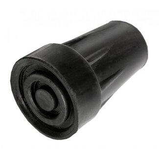 Able 2 Kruk- en stokdoppen 16mm zwart 2 Stuks