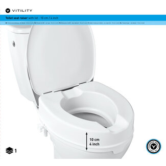 Vitility Toiletverhoger met deksel  1 Stuks