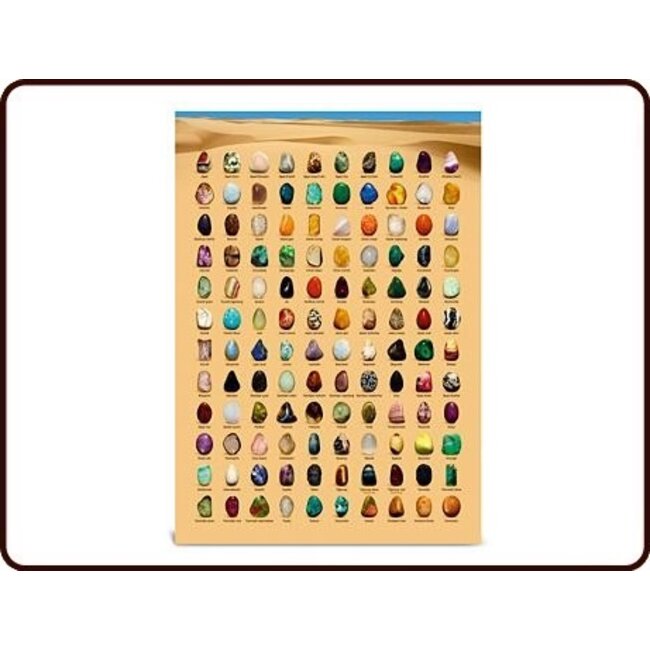 Edelsteen poster A4 1 Stuks