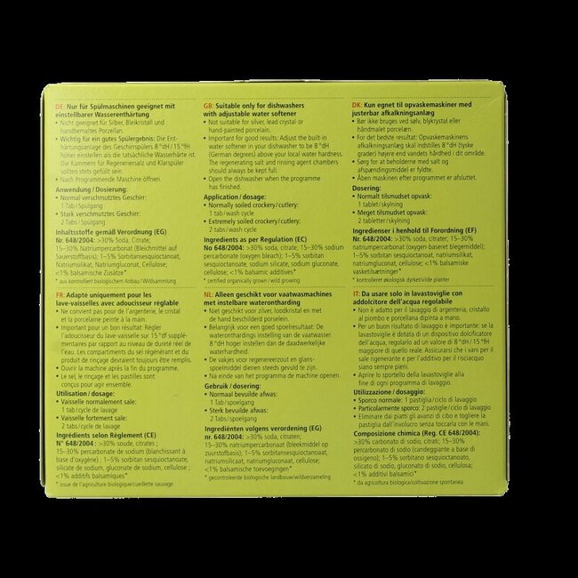 Sonett Tablettes Lave-Vaisselle 25 Pièces