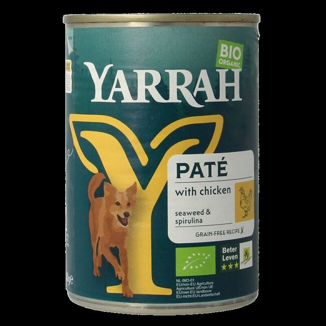 Hond pate met kip bio 400 Gram