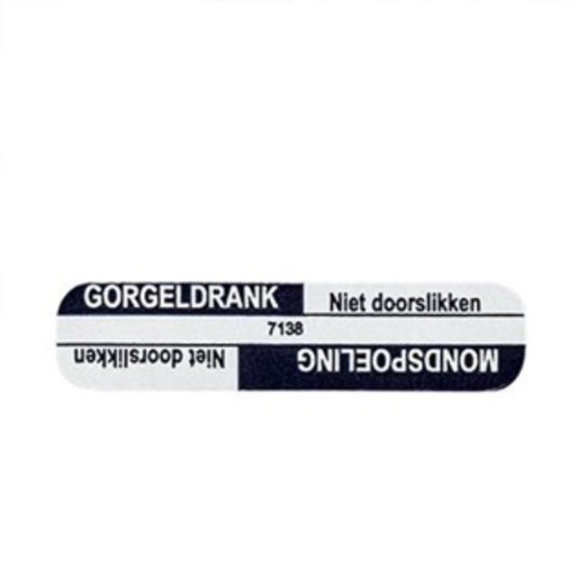 Sticker gorgeldrank/mondspoel 1000 Stuks