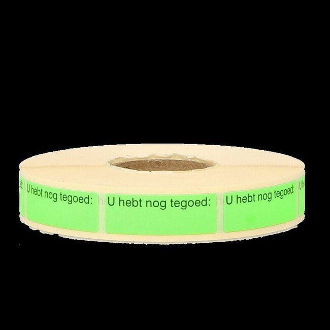 Etiket U hebt nog tegoed 1000 Stuks