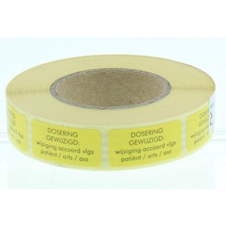 Spruyt Hillen Sticker dosering gewijzigd 1000 Stuks