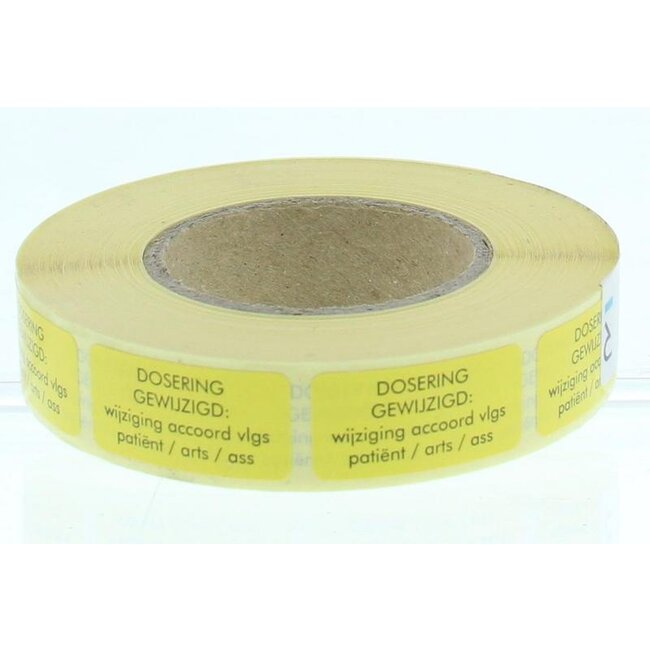 Sticker dosering gewijzigd 1000 Stuks