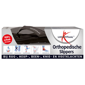 Lucovitaal Orthopedische slippers maat 45-46 zwart 1 Paar