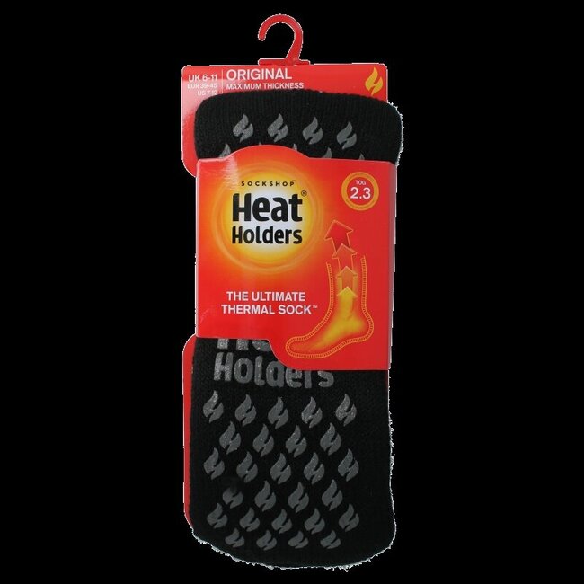 Mens socks anti slip 6-11 black/grey 1 Paar