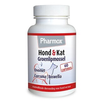 Pharmox Hond & kat groenlipmossel 60 Capsules