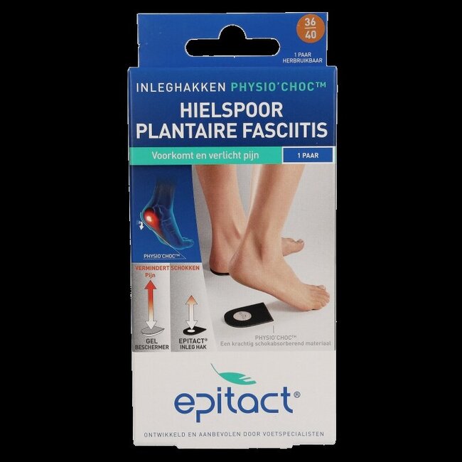 Hielspoor inleghakken met physio choc maat 36/40 2 Stuks