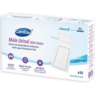 CareBag Wegwerpurinaal man met houder 12 Stuks