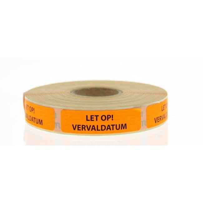 Strooketiket let op vervaldatum 750 Stuks