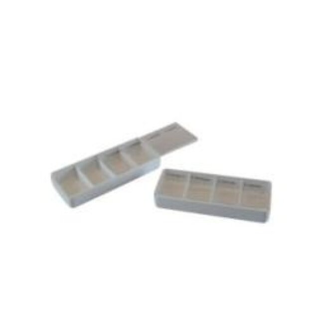 Tablettendoosje transparant 4 vaks 108 x 45 x 16mm 1 Stuks