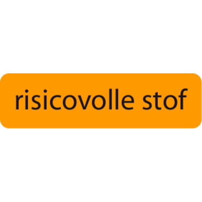 Strooketiket risicovolle stof 44 x 11mm 750 Stuks