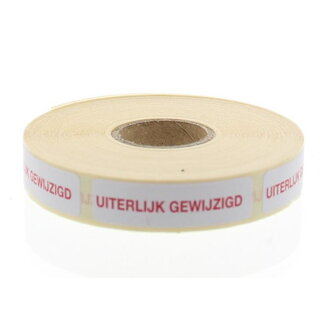 Blockland Strooketiket uiterlijk gewijzigd 44 x 11mm 750 Stuks