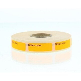 Blockland Strooketiket bellen naar 30x10mm 1000 Stuks