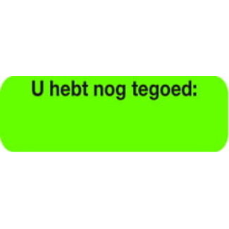 Blockland Strooketiket u hebt nog tegoed 30 x 10mm 1000 Stuks