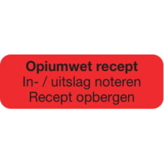 Blockland Strooketiket opiumwet recept 30 x 10mm 1000 Stuks