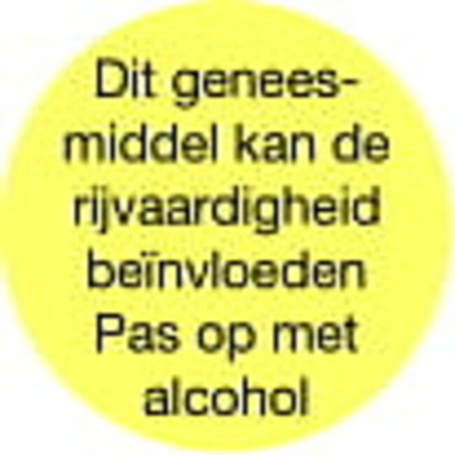 Strooketiket rijvaardigheid rond geel 16mm 1000 Stuks