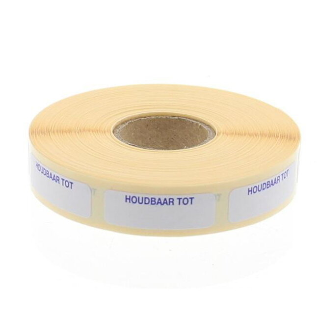 Strooketiket houdbaar tot 30 x 10mm 1000 Stuks