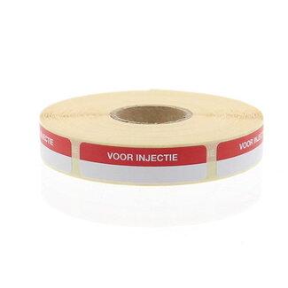 Blockland Strooketiket voor injectie 44 x 11mm 750 Stuks