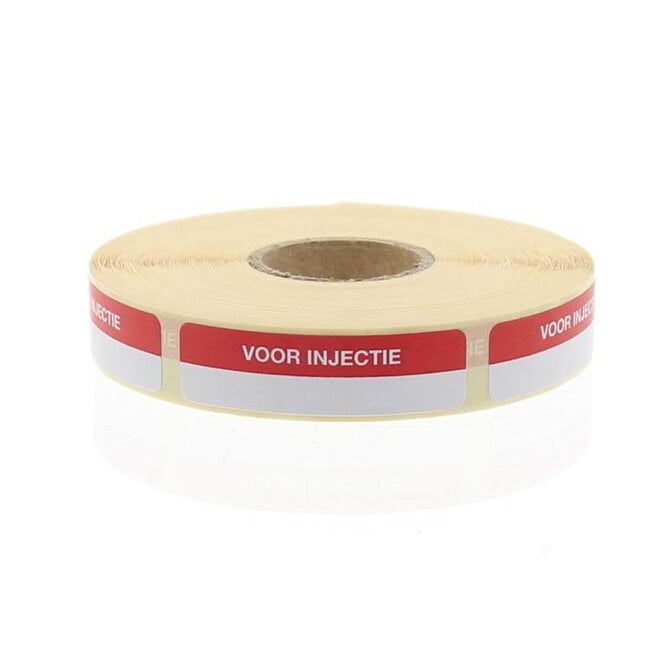 Strooketiket voor injectie 44 x 11mm 750 Stuks