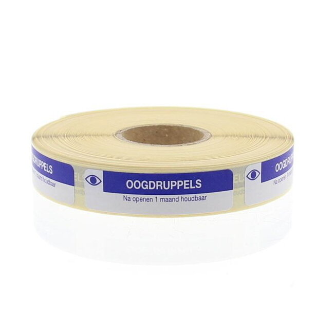 Strooketiket oogdruppel na openen 1 maanden 70 x 1 750 Stuks