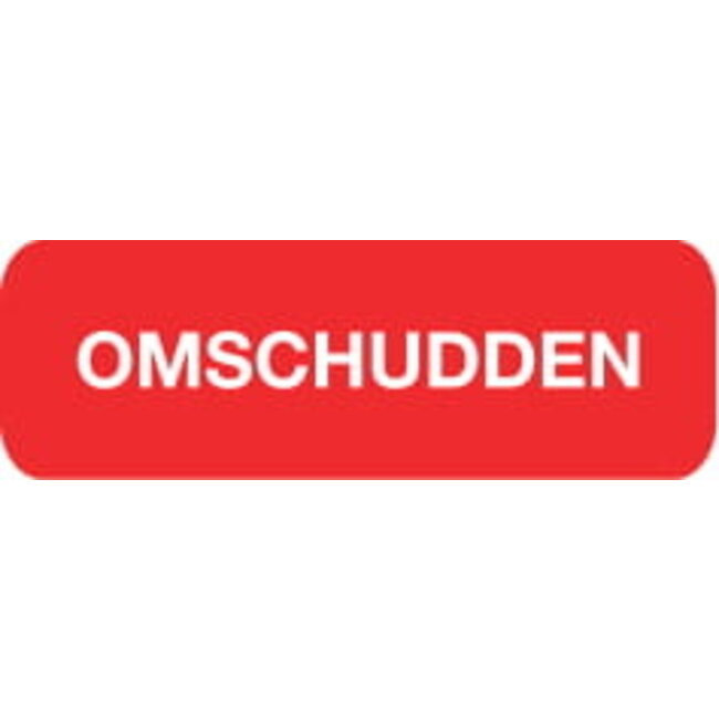 Strooketiket omschudden rood 30 x 7mm 1000 Stuks