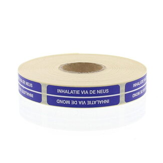 Blockland Strooketiket inhalatie via mond/neus 44 x 11mm 750 Stuks