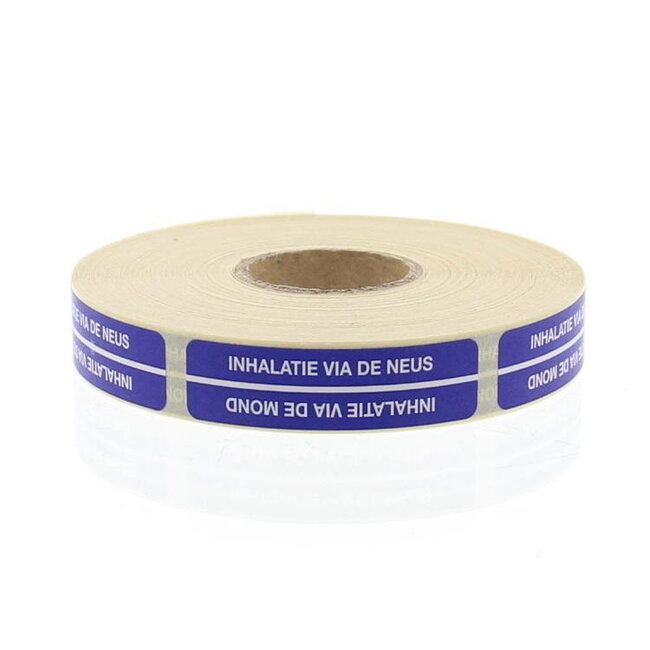 Strooketiket inhalatie via mond/neus 44 x 11mm 750 Stuks