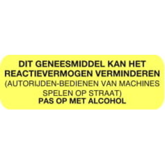 Blockland Strooketiket reactievermogen geel 30 x 10mm 1000 Stuks