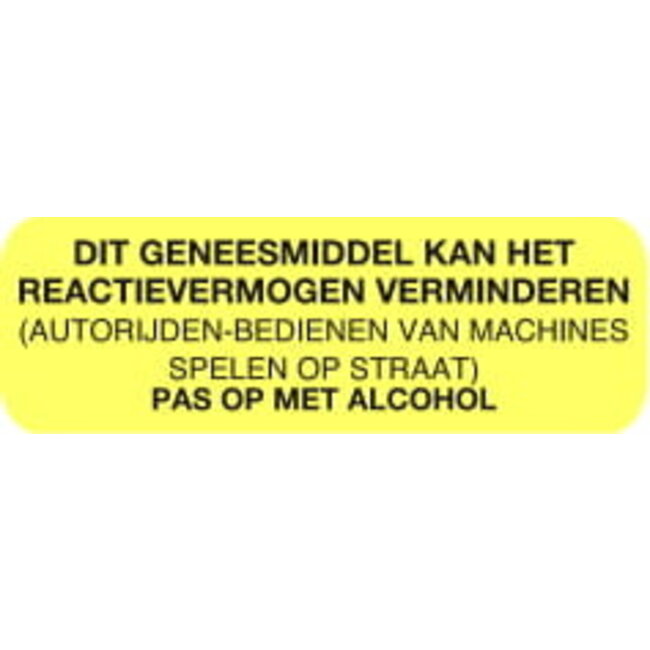 Strooketiket reactievermogen geel 30 x 10mm 1000 Stuks