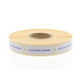 Blockland Strooketiket kuur geheel afmaken 30 x 7mm 1000 Stuks