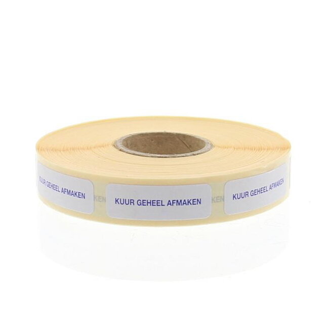 Blockland Strooketiket kuur geheel afmaken 30 x 7mm 1000 Stuks