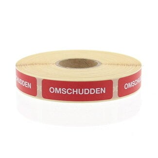 Blockland Strooketiket omschudden rood 44 x 11mm 750 Stuks