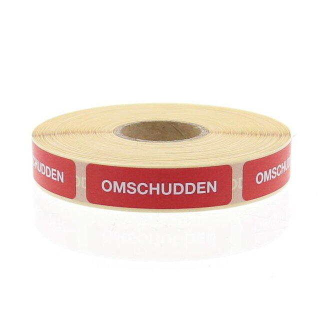 Blockland Strooketiket omschudden rood 44 x 11mm 750 Stuks