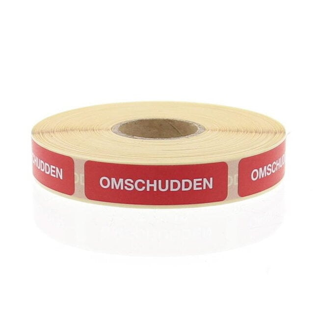 Strooketiket omschudden rood 44 x 11mm 750 Stuks