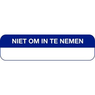 Blockland Strooketiket niet om in te nemen groot 44 x 11mm 750 Stuks