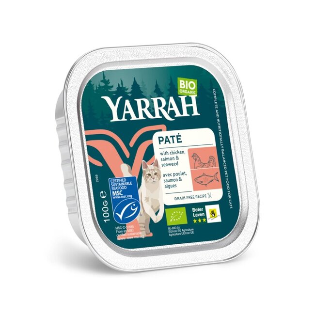 Kattenvoer pate met zalm bio 100 Gram