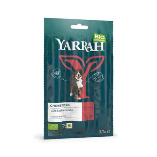 Yarrah Hond kauwstaafjes bio 33 Gram