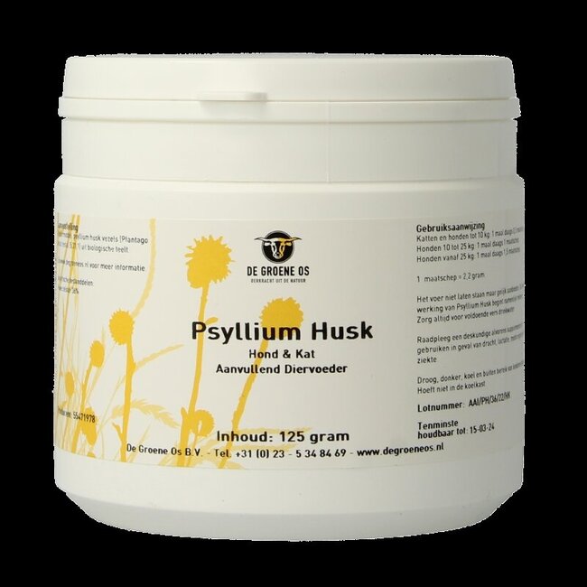 Psyllium husk hond kat 125 Gram