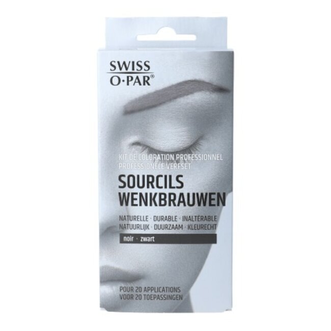 Professionele verfset wenkbrauwen zwart 1 Set
