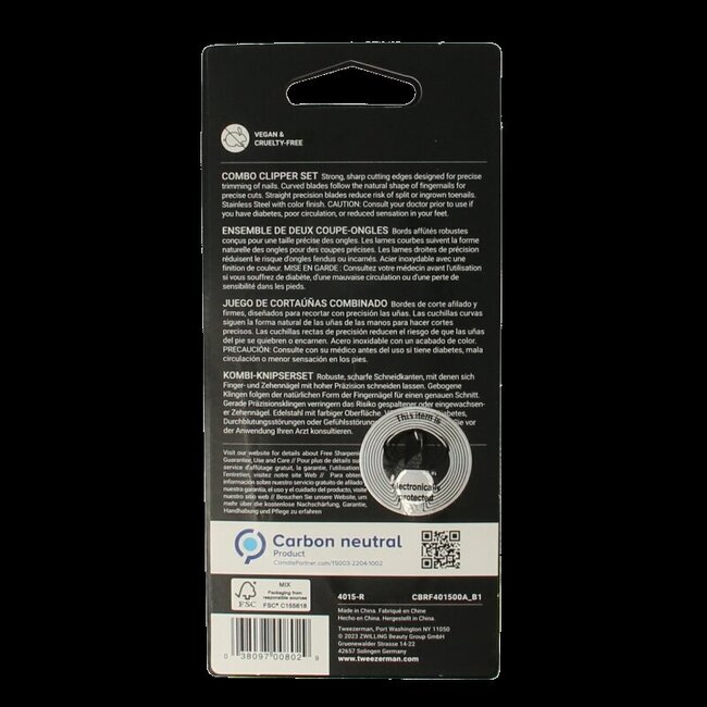 Tweezerman Kit de coupe-ongles combo 1 pièce