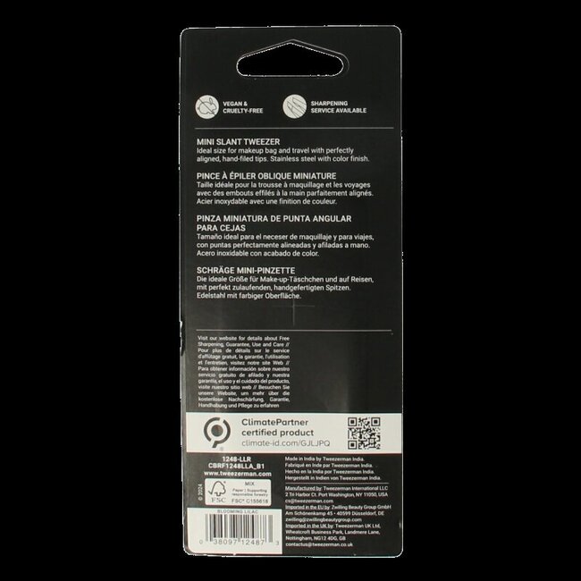 Tweezerman Mini slant tweezer blooming lilac 1 Stuks